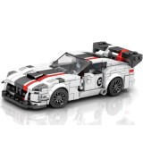 Reobrix Technická Stavebnica Auto Super sports WHITE VIPER spoiler 419ks