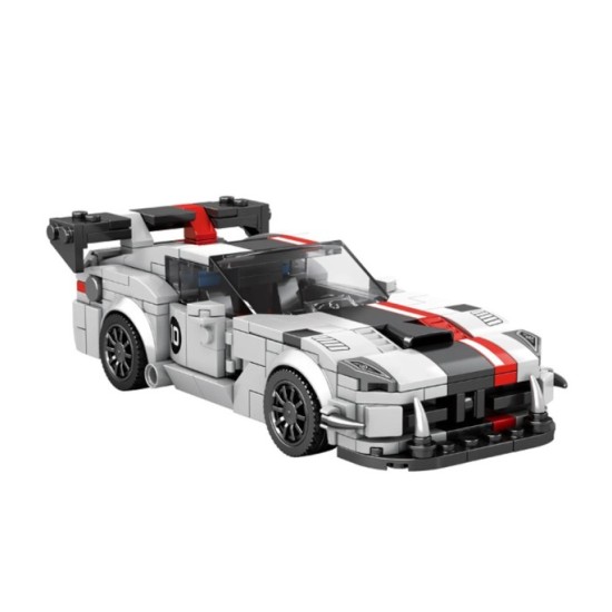 Reobrix Technická Stavebnica Auto Super sports WHITE VIPER spoiler 419ks