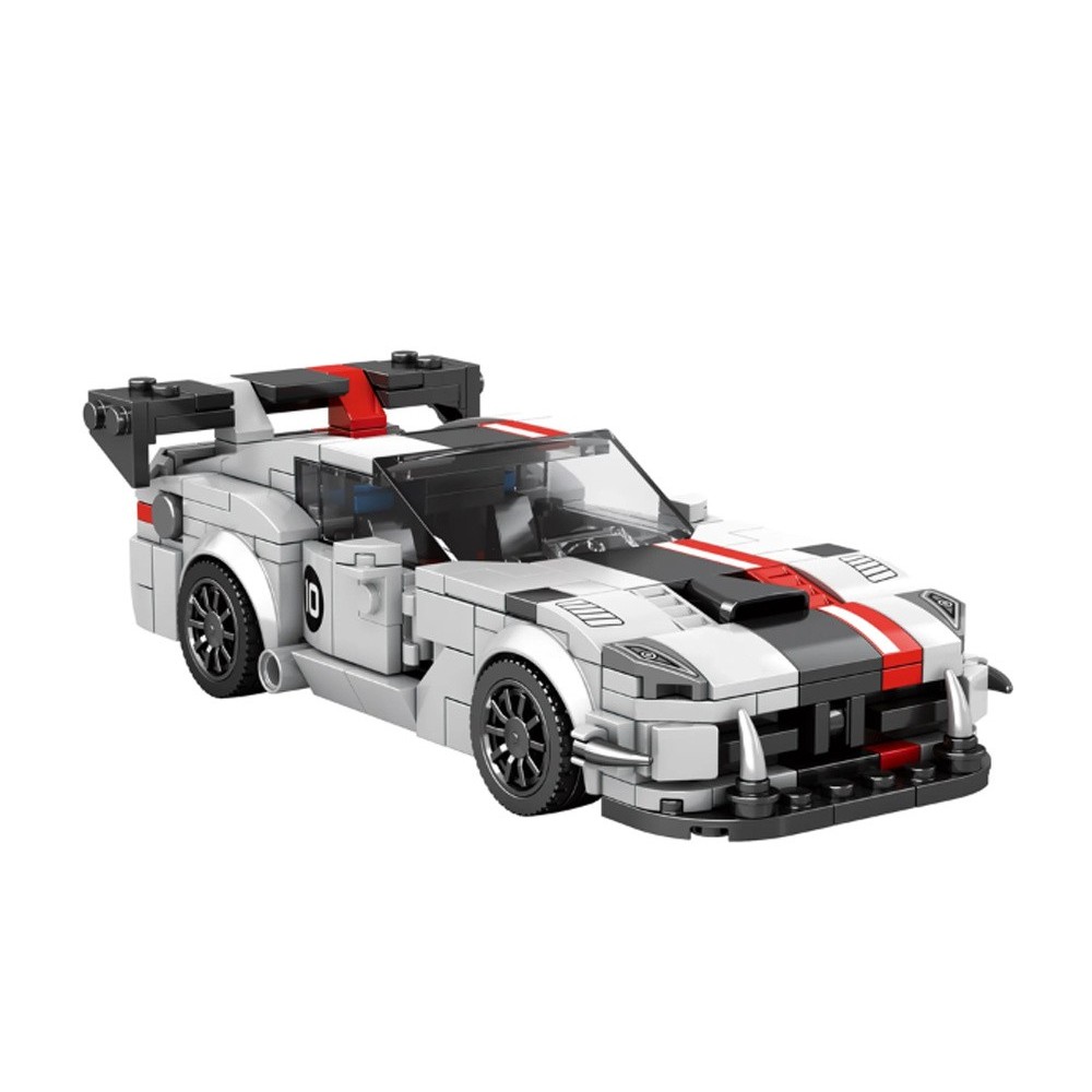 Reobrix Technická Stavebnica Auto Super sports WHITE VIPER spoiler 419ks