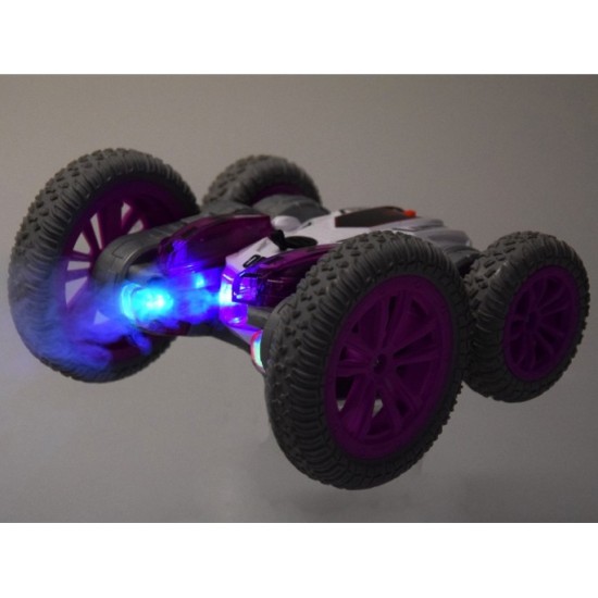 JOKO RC Kaskadérske auto s Parným Efektom s LED svetlom, 360 stupňové otáčanie na diaľkové ovládanie, ružové