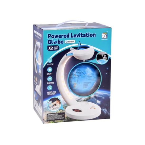 JOKO Detský Nočná LED Lampa Glóbus 4v1, Bluetooth Reproduktor, otáčanie 360°, Detský budík, nabíjačka USB