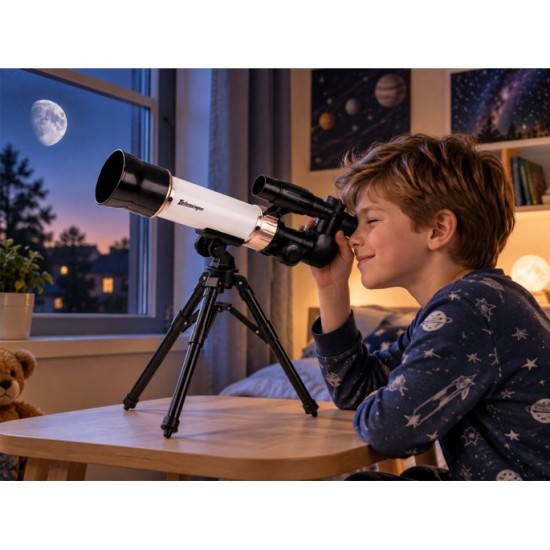 JOKO Detský Hvezdársky Ďalekohľad, Teleskop so statívom, biely