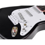 JOKO Detská Elektrická Gitara 44cm s kovovými strunami a zvukmi na batérie, čierna