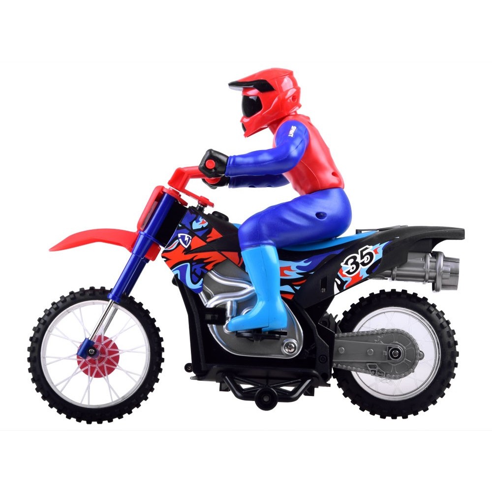 JOKO RC Veľká Motorka Cross s DYMOM na diaľkové ovládanie 35cm, so svetlom a zvukom