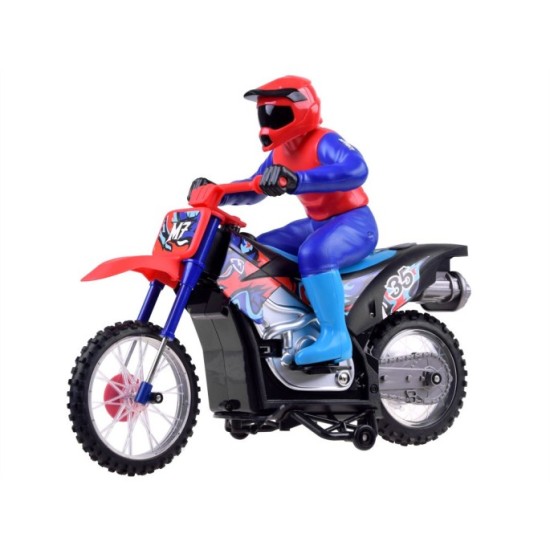 JOKO RC Veľká Motorka Cross s DYMOM na diaľkové ovládanie 35cm, so svetlom a zvukom