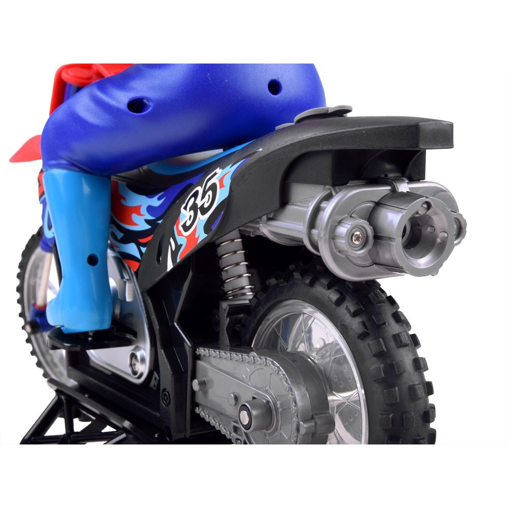 JOKO RC Veľká Motorka Cross s DYMOM na diaľkové ovládanie 35cm, so svetlom a zvukom