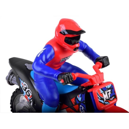 JOKO RC Veľká Motorka Cross s DYMOM na diaľkové ovládanie 35cm, so svetlom a zvukom
