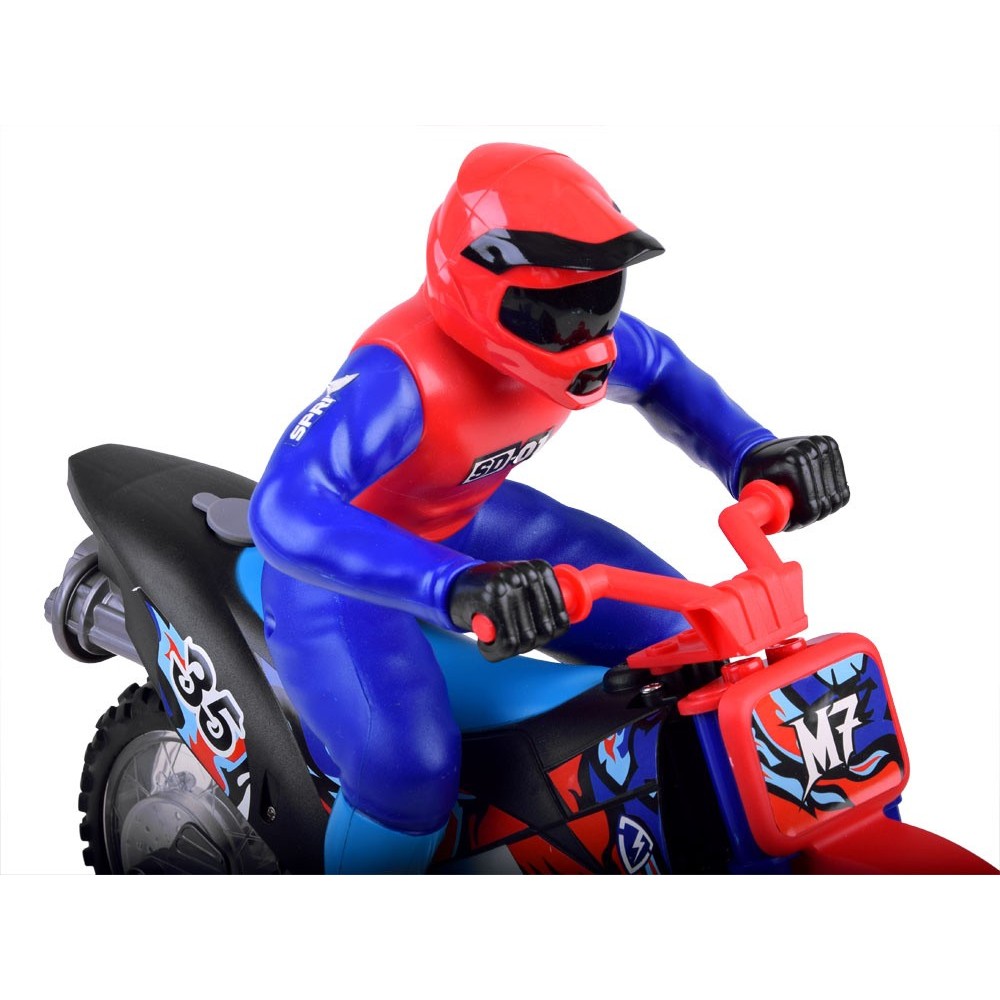JOKO RC Veľká Motorka Cross s DYMOM na diaľkové ovládanie 35cm, so svetlom a zvukom