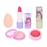 JOKO Detská Kozmetický Kufrík Make up, laky na nechty, bižutéria, ružový kufrík