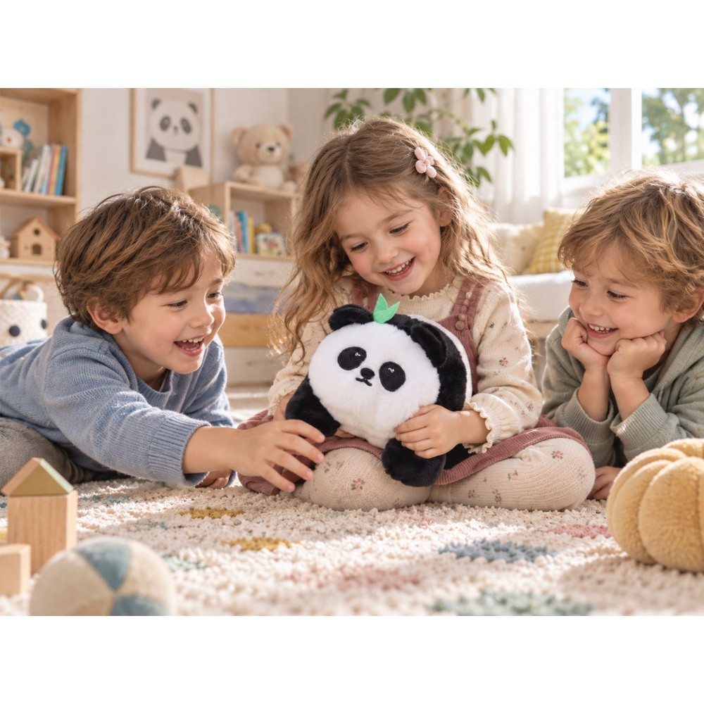 JOKO Interaktívna Panda na batérie - 30 melódíí, Nahráva Hlas, vibruje a skáče