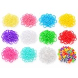 JOKO Sada Gumičky Loom Band na výrobu náramkov, náhrdelníkov 1800+ púzdro + korálky + prívesky