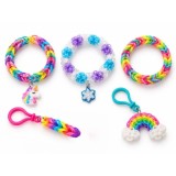 JOKO Sada Gumičky Loom Band na výrobu náramkov, náhrdelníkov 1800+ púzdro + korálky + prívesky