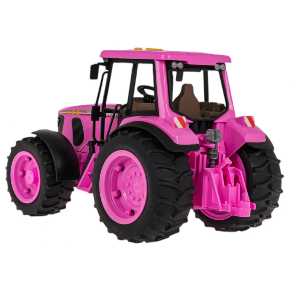 JOKO Veľký Traktor so svetlom a zvukom + otváracia kapota, ružový