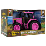 JOKO Veľký Traktor so svetlom a zvukom + otváracia kapota, ružový