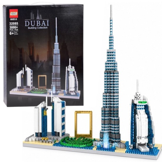 JOKO Technická stavebnica Stavebnica Dubajské mrakodrapy, slávne budovy sveta, viac ako 3000 ks, Burj Khalifa Tower