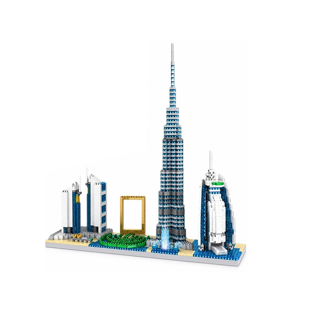 JOKO Technická stavebnica Stavebnica Dubajské mrakodrapy, slávne budovy sveta, viac ako 3000 ks, Burj Khalifa Tower