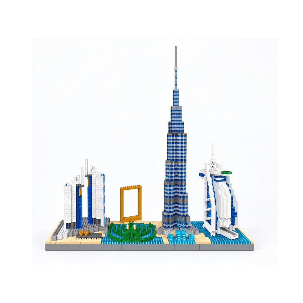 JOKO Technická stavebnica Stavebnica Dubajské mrakodrapy, slávne budovy sveta, viac ako 3000 ks, Burj Khalifa Tower