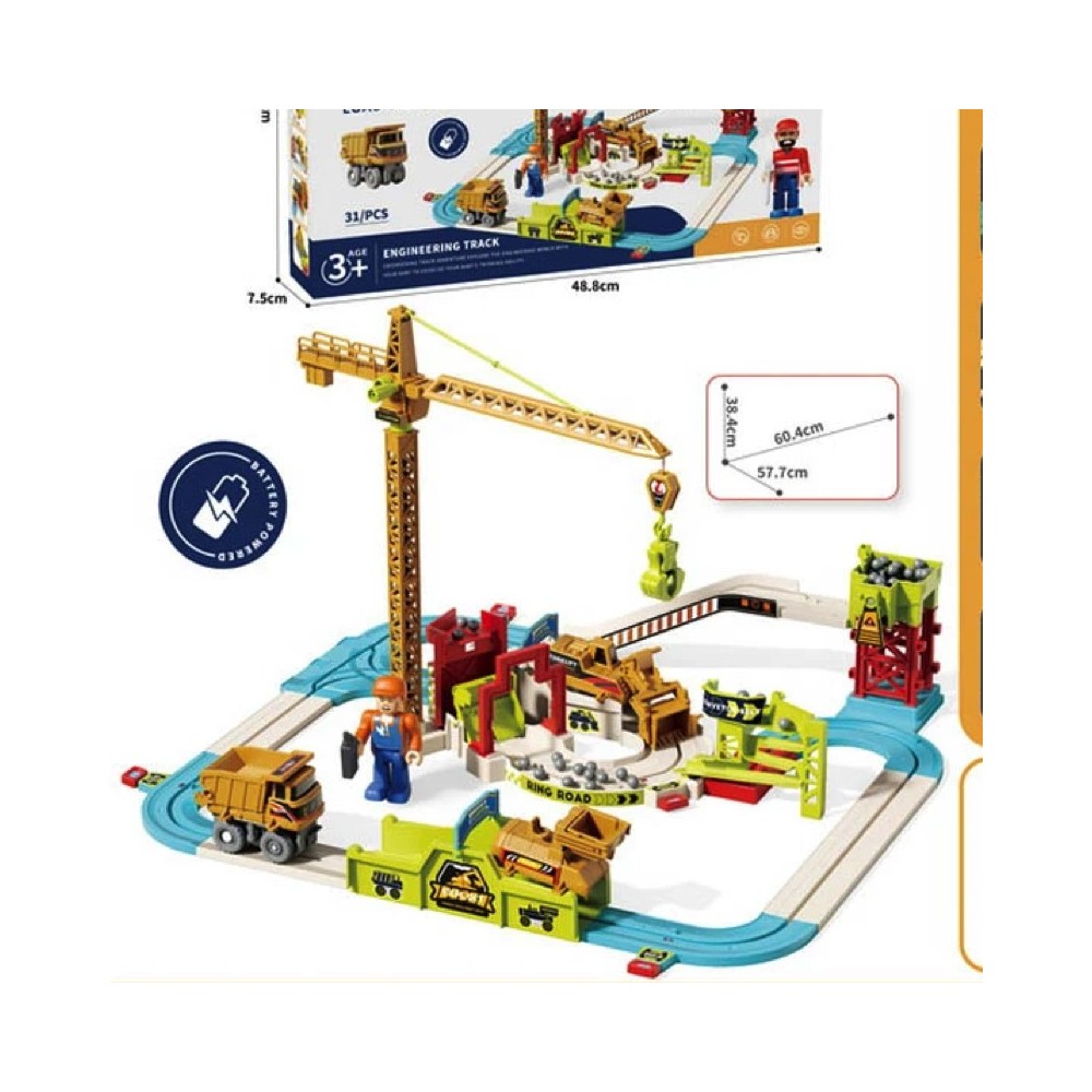 JOKO Sada Žeriav s dráhou na autá, kameňolom, na batérie