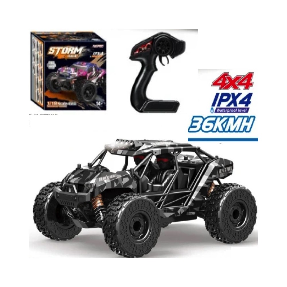 JOKO RC Auto MONSTER 4x4, rýchlosť 36km, na diaľkové ovládanie, čierne
