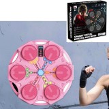 JOKO Elektronický Boxerský Terč s LED svetelnými zónami, Zvukom a Bluetooth + rukavice, ružový