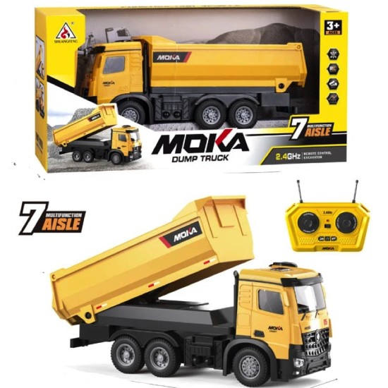 JOKO RC Nákladné auto s vyklápacou vlečkou, žlté
