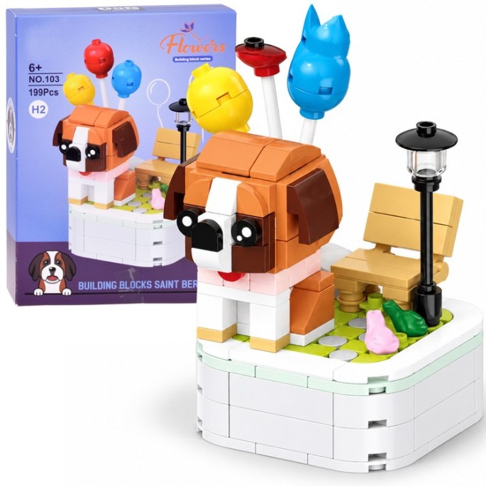 Technical blocks Series: dogs on a base Bernardyn 199pcs ZA6620 D