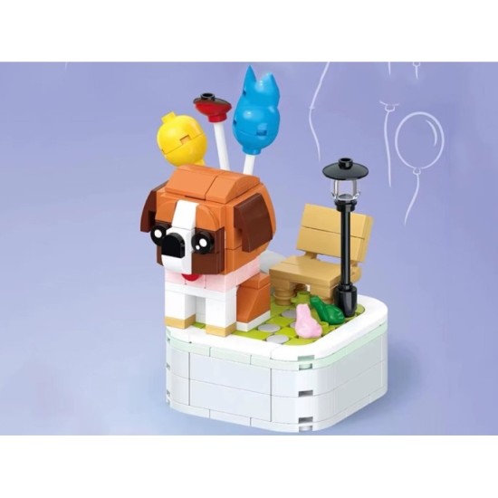 Technical blocks Series: dogs on a base Bernardyn 199pcs ZA6620 D