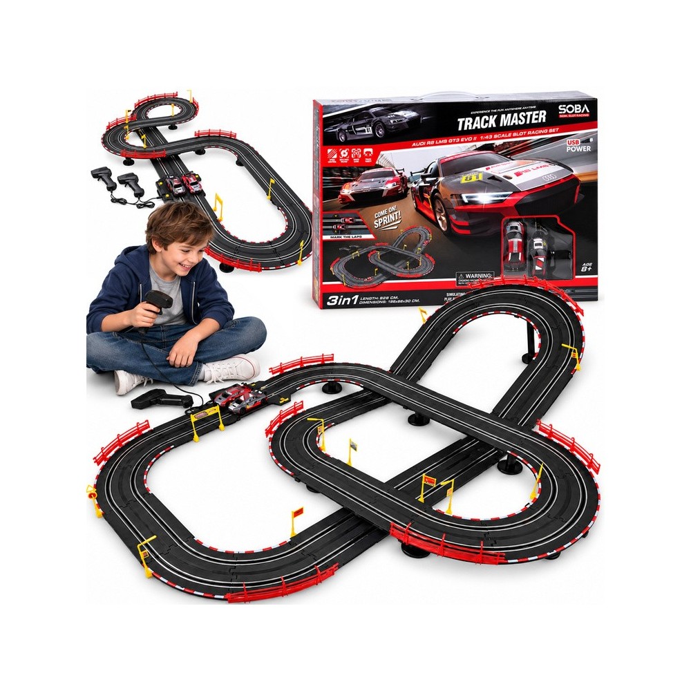 JOKO Elektrická Autodráha 525cm Audi R8 LMS GT3 EVO II s 2 autíčkami 1:43