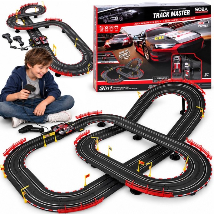 JOKO Elektrická Autodráha 525cm Audi R8 LMS GT3 EVO II s 2 autíčkami 1:43