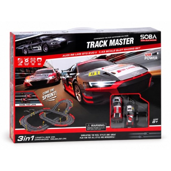 JOKO Elektrická Autodráha 525cm Audi R8 LMS GT3 EVO II s 2 autíčkami 1:43