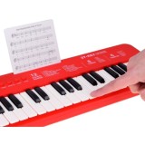 JOKO Detské Klávesy s Nahrávaním, Nástrojové zvuky- husle, gitara, trúbka, Mikrofón, hudobné kartičky, červené