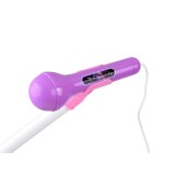 JOKO Detský Karaoke Mikfrofón pre dve deti DUO na stojane so svetlom, bluetooth, ružový