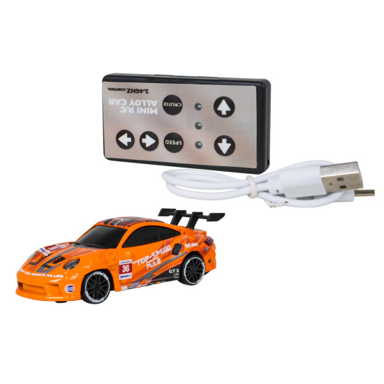 JOKO RC Kovové Driftovacie autíčko TOP SPEED 1:64, so svetlom, oranžové