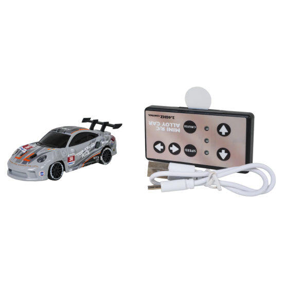 JOKO RC Kovové Driftovacie autíčko TOP SPEED 1:64, so svetlom, sivé