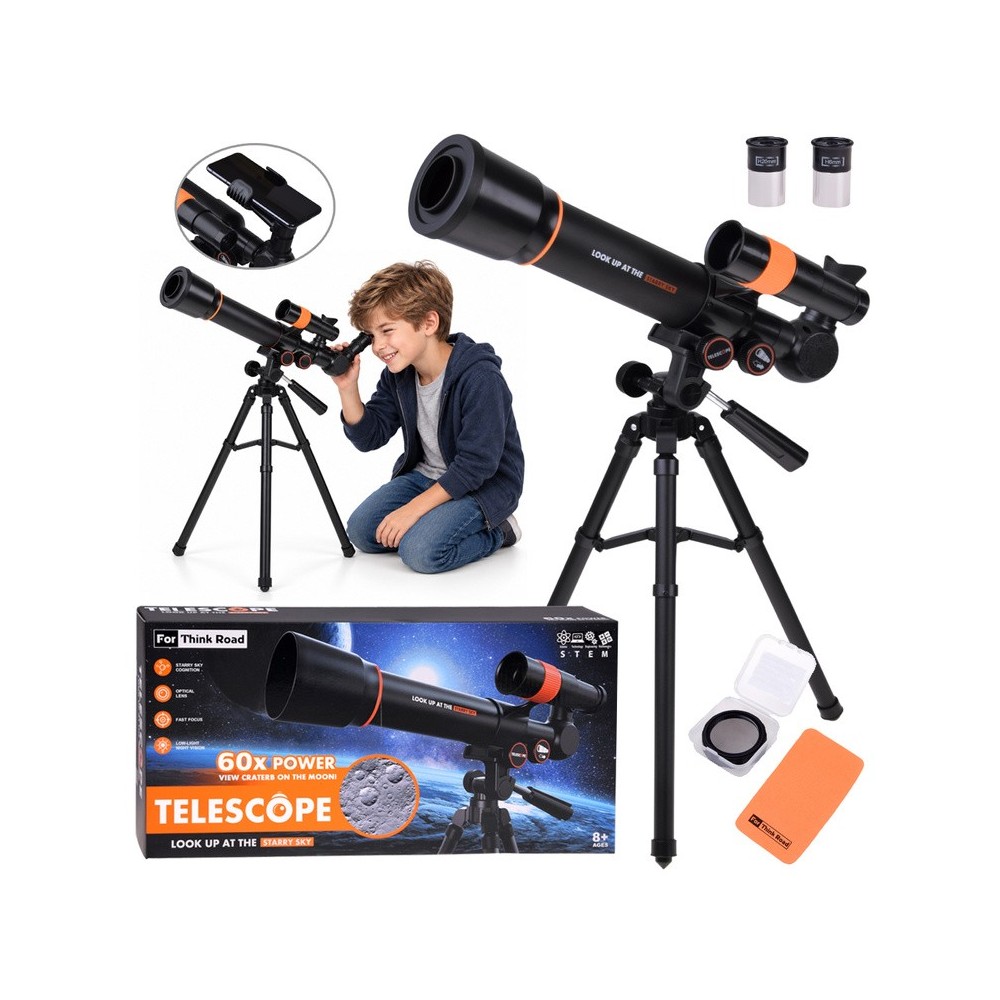 Astronomical telescope for children + metal tripod 18x 60x LUNETA ZA6300