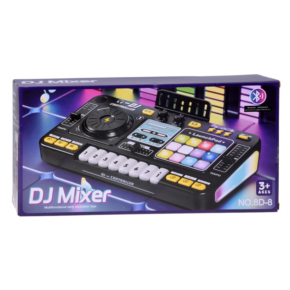 JOKO Detský Interaktívny DJ MIX Konzolový MIXER pre deti s programovaním, Bluetooth, mikrofón, svetlo