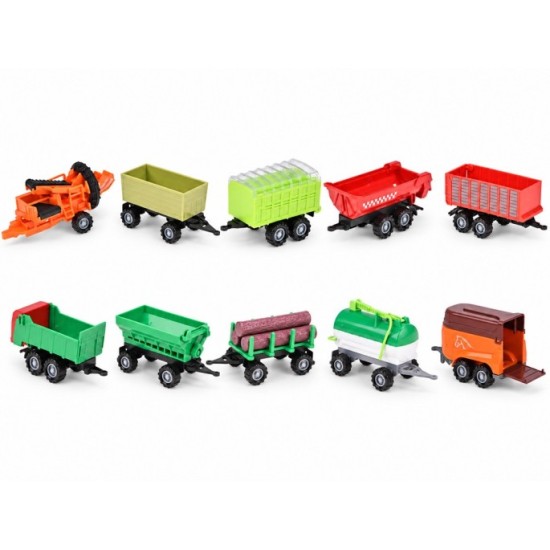 JOKO Sada Traktor, Kombajn, vlečky, prívesy, drevo 12ks
