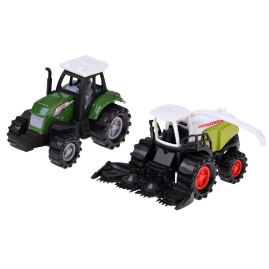 JOKO Sada Traktor, Kombajn, vlečky, prívesy, drevo 12ks