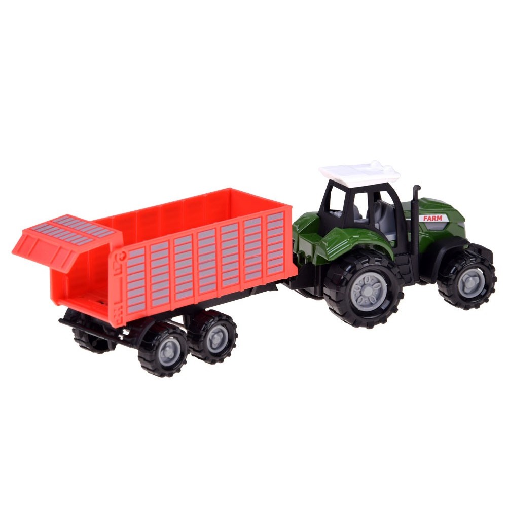 JOKO Sada Traktor, Kombajn, vlečky, prívesy, drevo 12ks