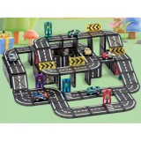 JOKO Magnetické kocky, Magnetická autodráha 168ks, autíčka 4ks, dopravné značky