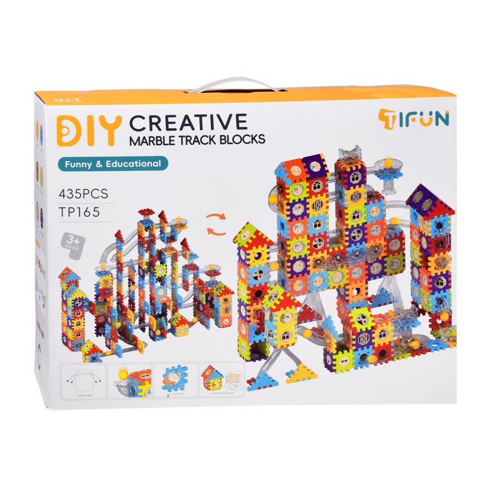 JOKO Stavebnica Waffle 435ks + Guličková Otočná dráha o 360°