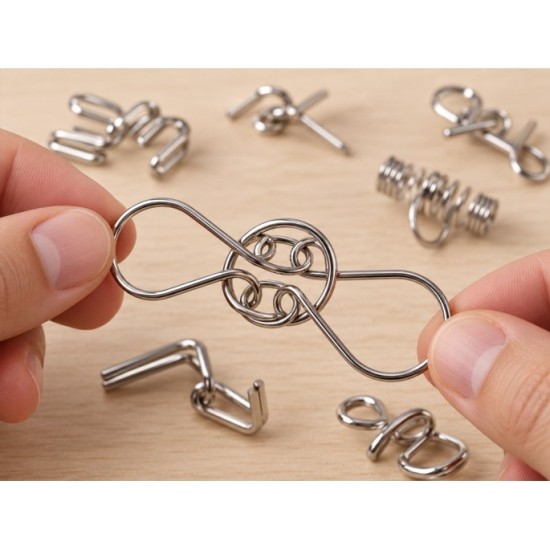 JOKO Sada Kovové Puzzle Hlavolamy 8ks