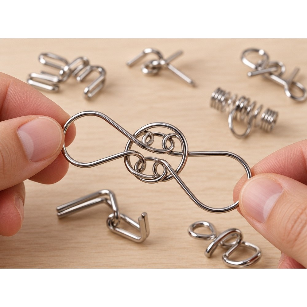JOKO Sada Kovové Puzzle Hlavolamy 8ks