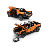 Rastar RC Technická Stavebnica Hummer EV Orange 3851ks 1:10 na diaľkové ovládanie so svetlom, oranžové