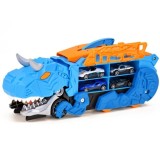 JOKO Rozkladacie auto 2v1 Dinosaurus – garáž v tvare dinosaura, ktorá „požiera“ autíčka + dopravné značky a autíčka