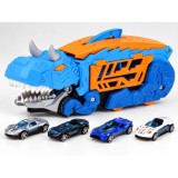 JOKO Rozkladacie auto 2v1 Dinosaurus – garáž v tvare dinosaura, ktorá „požiera“ autíčka + dopravné značky a autíčka