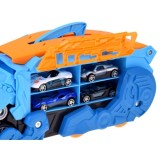 JOKO Rozkladacie auto 2v1 Dinosaurus – garáž v tvare dinosaura, ktorá „požiera“ autíčka + dopravné značky a autíčka