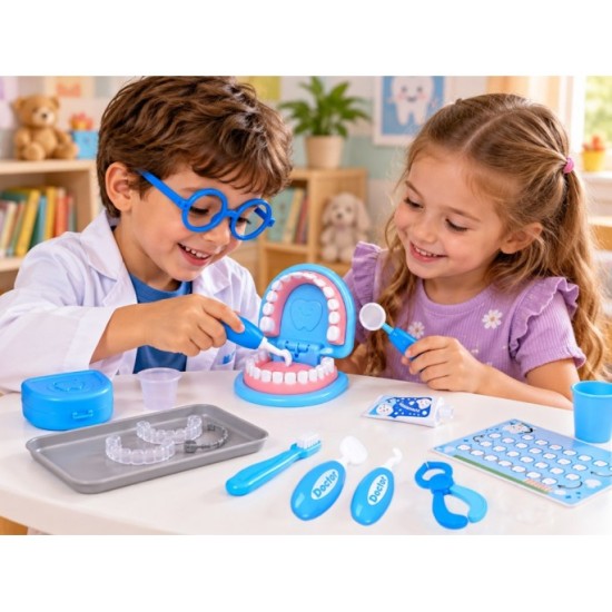 JOKO Detská sada Malý Zubár, zubárka, ťahanie zubov, strojček na zuby ZA6278