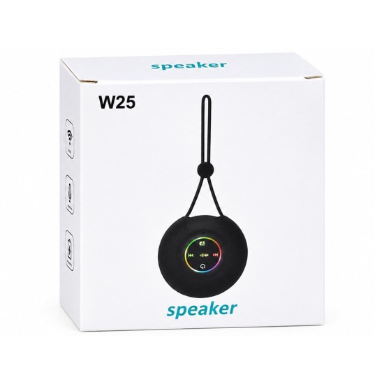 JOKO Prenosný Reproduktor Bluetooth s RGB Led svetlom, Handsfree, USB nabíjačka, biely