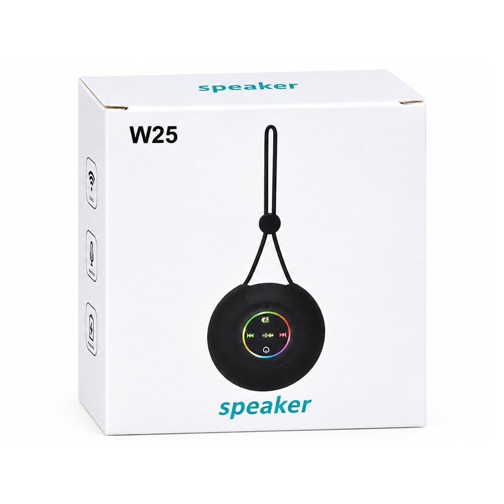 JOKO Prenosný Reproduktor Bluetooth s RGB Led svetlom, Handsfree, USB nabíjačka, biely
